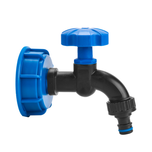 Zestaw - IBC nakrętka niebieska GW S60x6 z kranem GZ 1/2"
