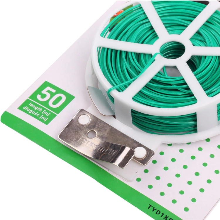 BRA-TYD1X50 Drut ogrodniczy z obcinaczem - 50m