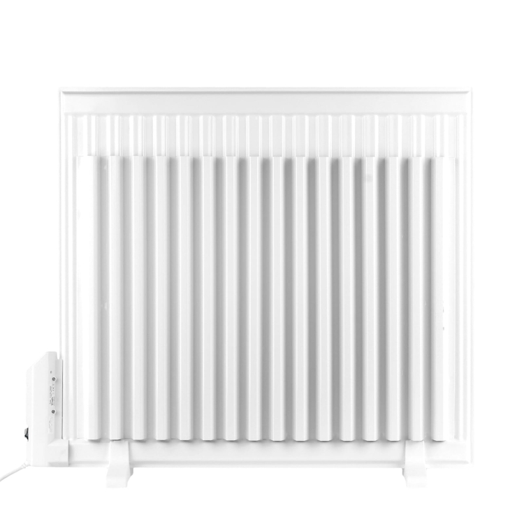 Polski grzejnik elektryczny olejowy ELPE 1500 Watt 66x78 cm widok z tyłu montaż podłogowy