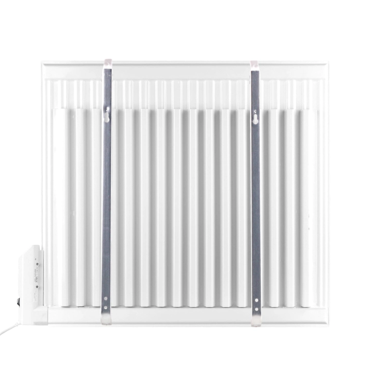 Polski grzejnik elektryczny olejowy ELPE 1500 Watt 66x78 cm widok z tyłu montaż ścienny